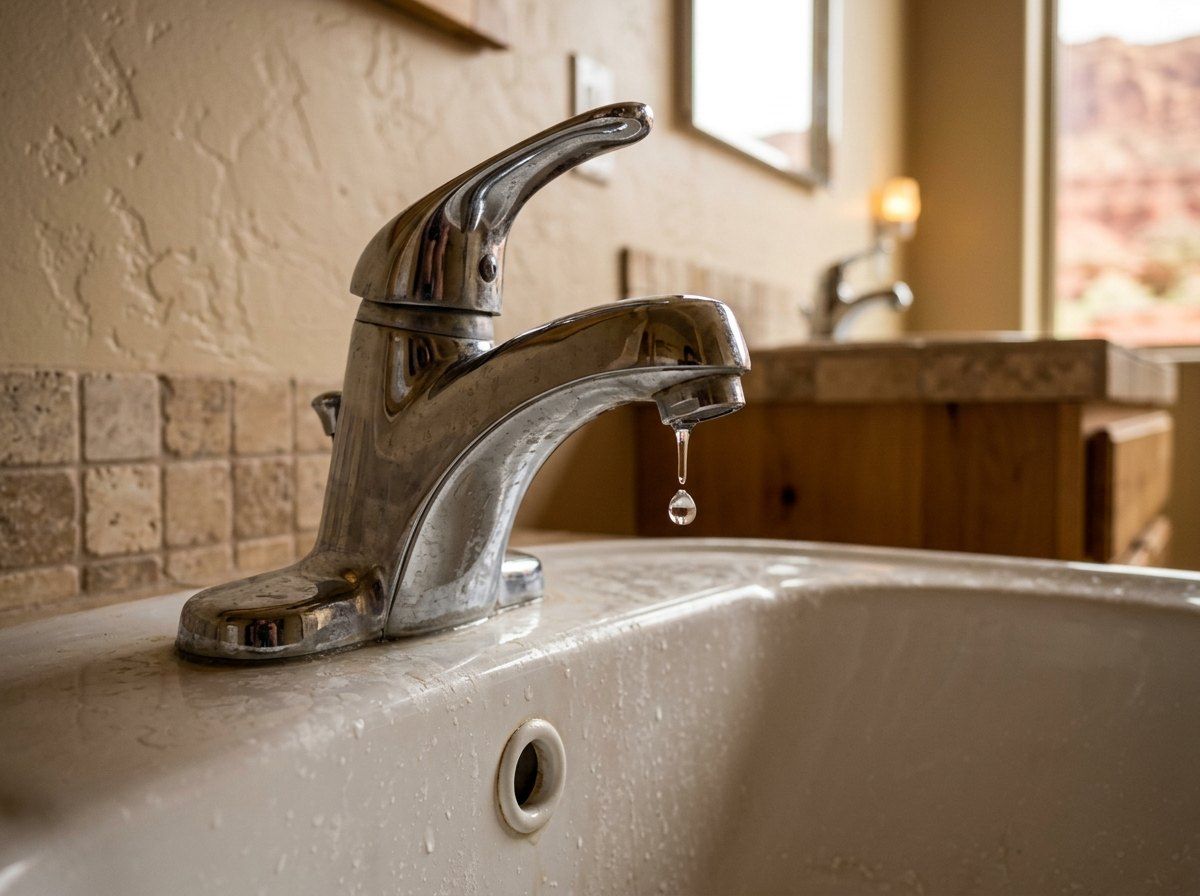 Dripping bathroom faucet caused by a worn cartridge