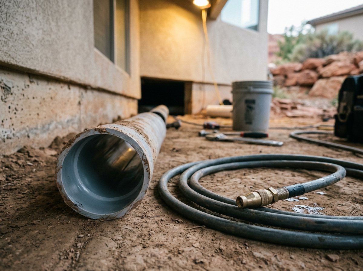 Clean drain pipe interior after hydro jetting